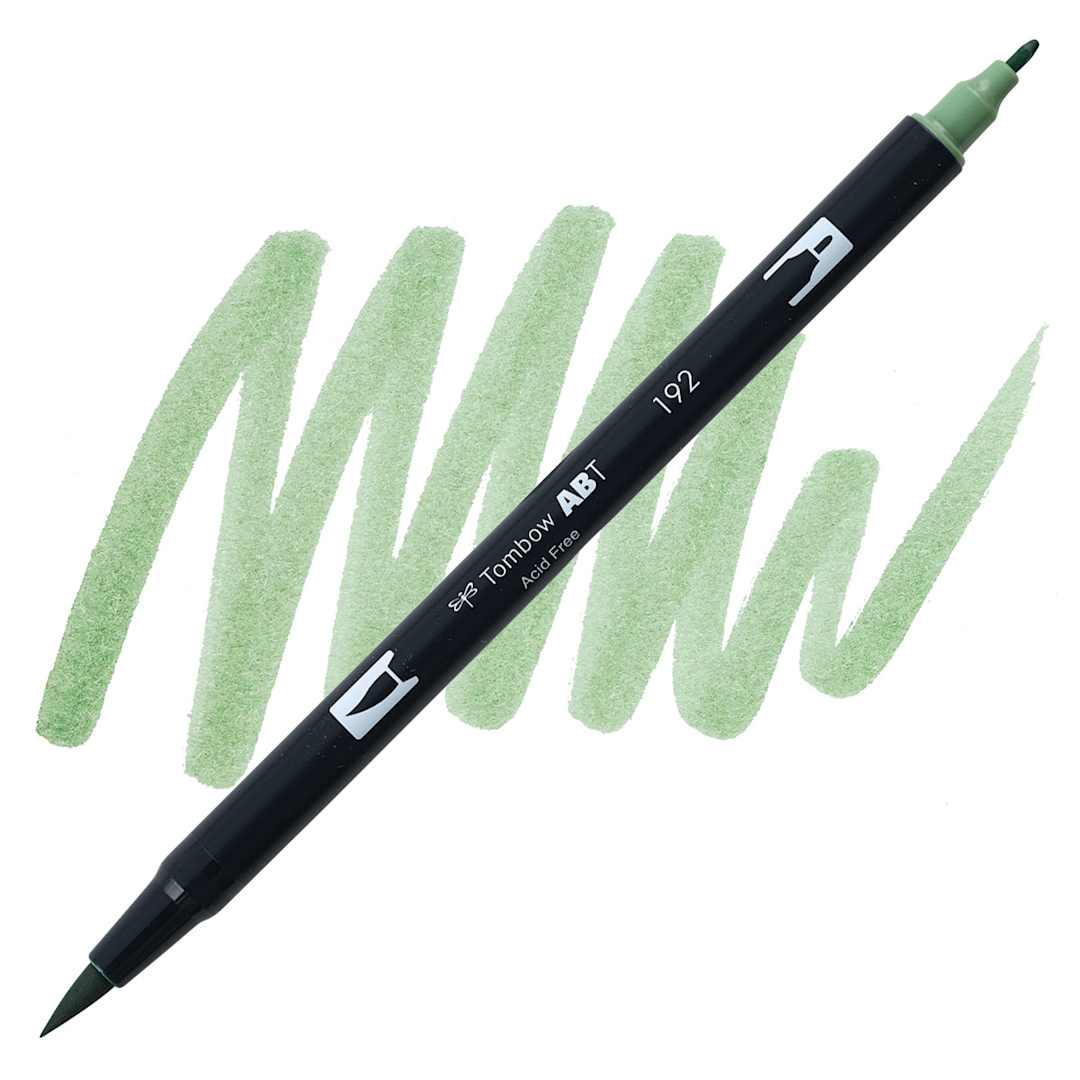 Open in modal - Tombow Dual Brush Pen - Asparagus pen and swatch