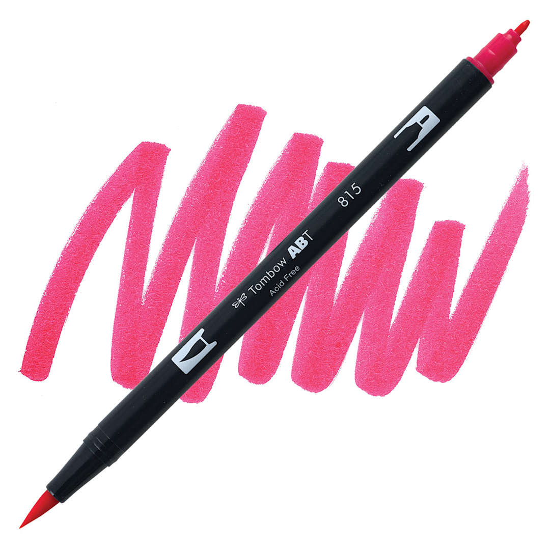 Open in modal - Tombow Dual Brush Pen - Cherry pen and swatch