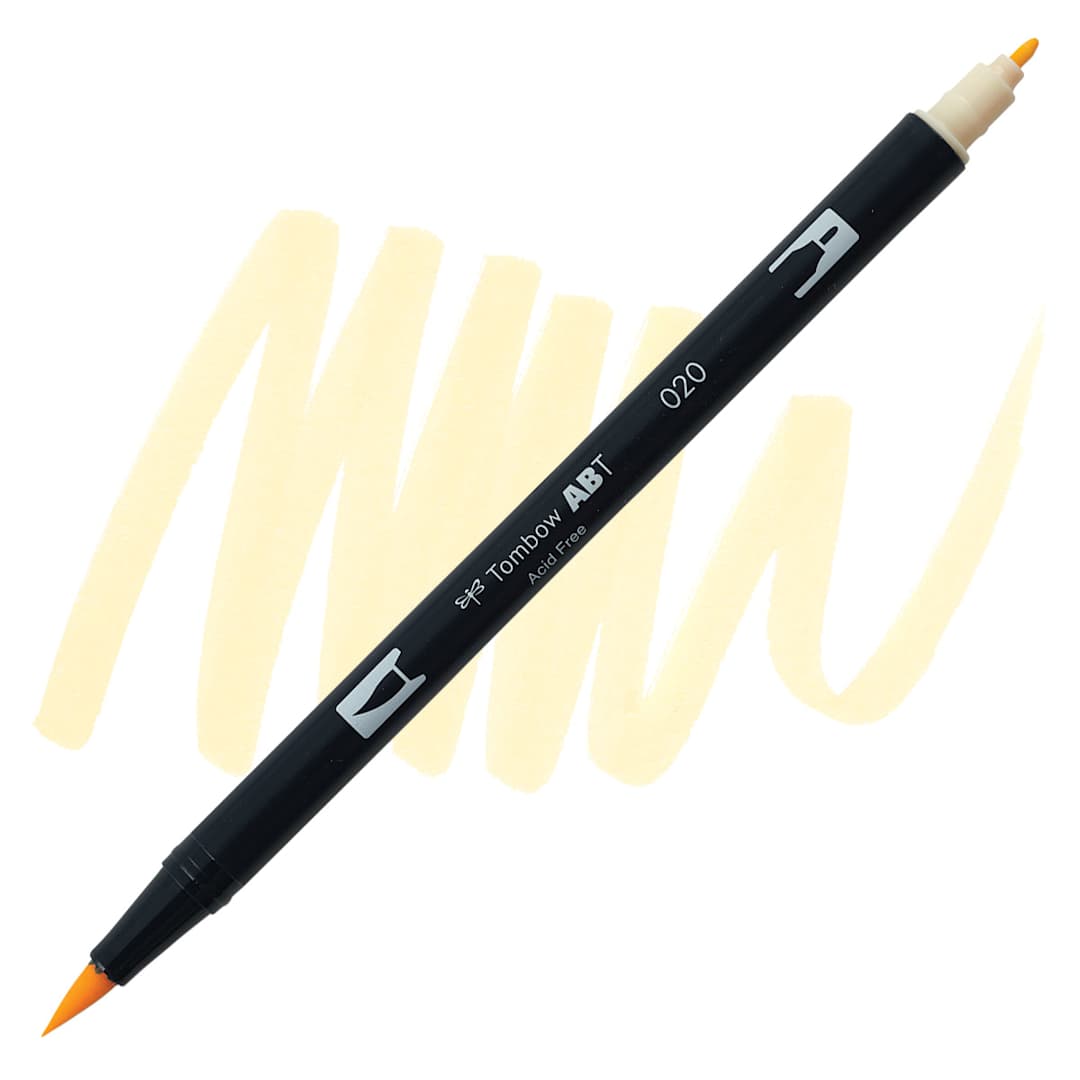 Open in modal - Tombow Dual Brush Pen - Peach pen and swatch