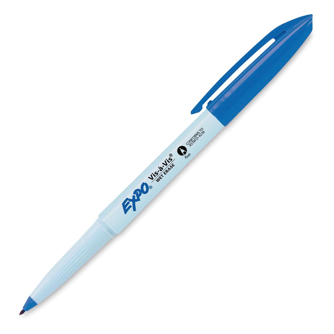 Open in modal - Vis-à-Vis Projection Markers - Uncapped Blue Marker shown at angle