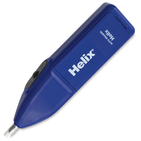 Open in modal - Helix Automatic Cordless Eraser - Side view of Cordless Eraser tool with eraser extended