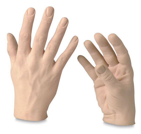 Open in modal - Male Human Hands - Both Relaxed and Spread hands shown