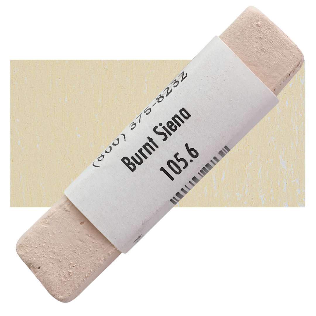 Open in modal - Great American Handmade Pastel - Burnt Sienna 6, 105.6 pastel and swatch