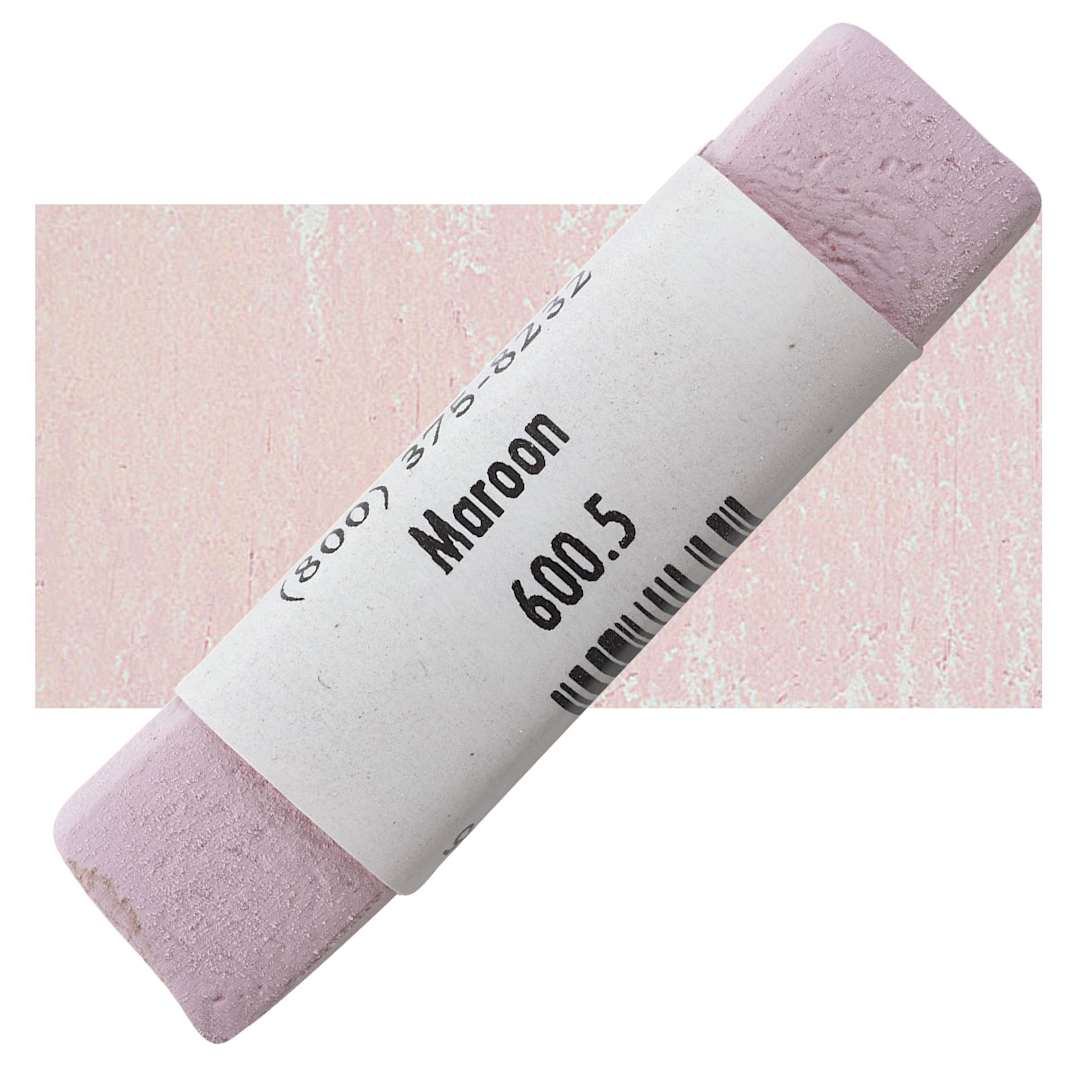 Open in modal - Great American Handmade Pastel - Maroon 5, 600.5 pastel and swatch