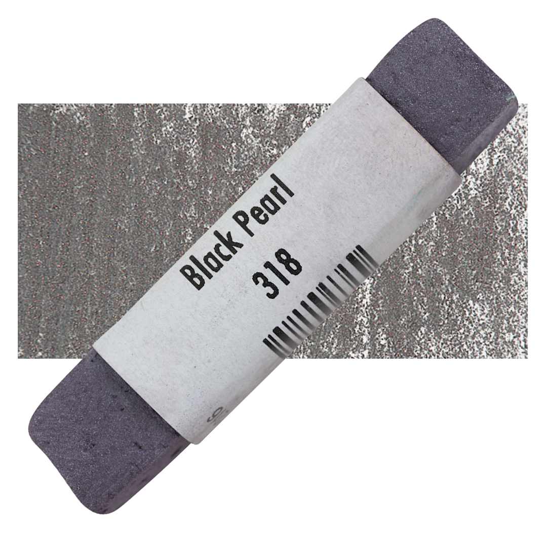 Open in modal - Great American Handmade Pastel - Pearlescent Black Pearl, 318 pastel and swatch