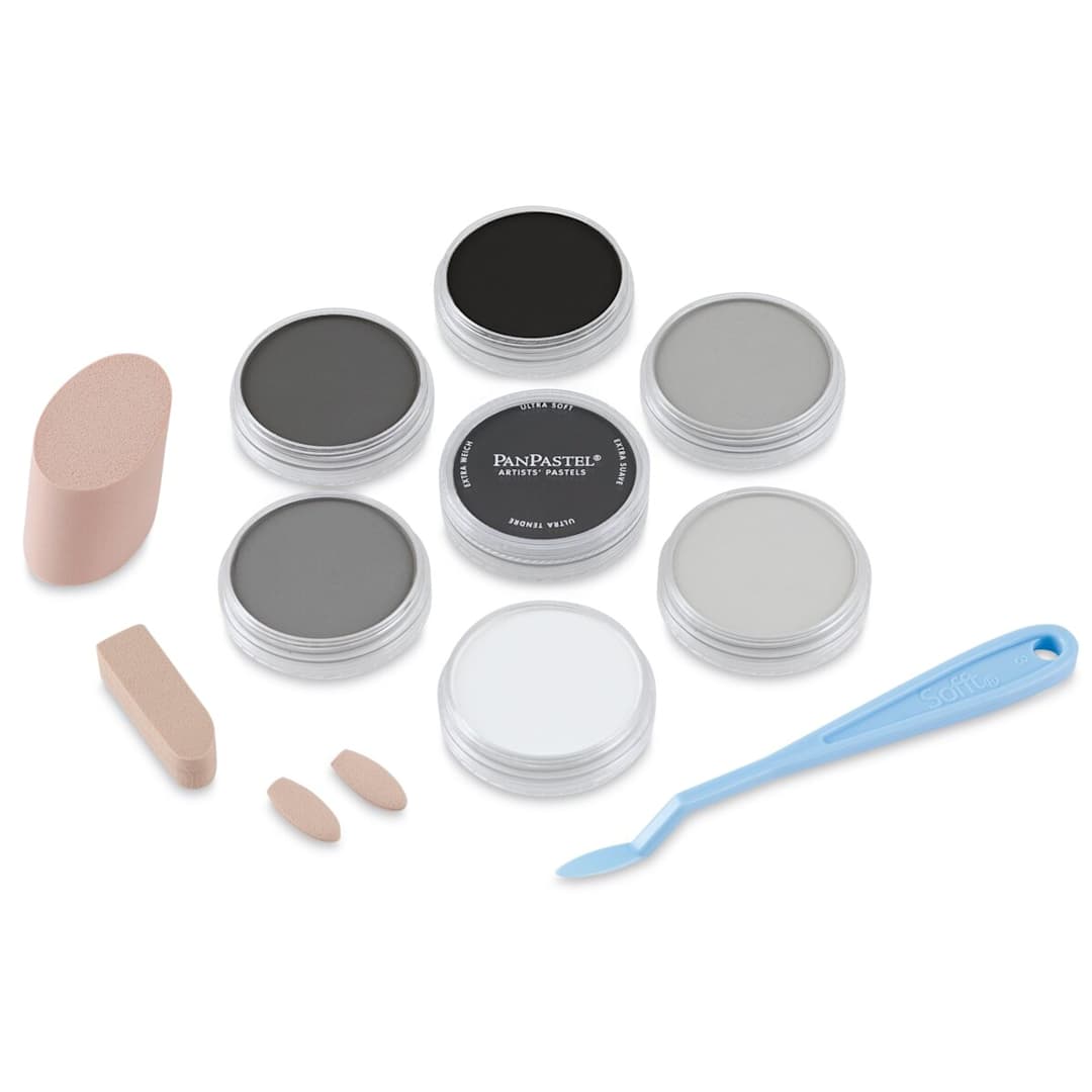 Open in modal - PanPastel Artists' Painting Pastels Set - Grey Scale, Set of 7