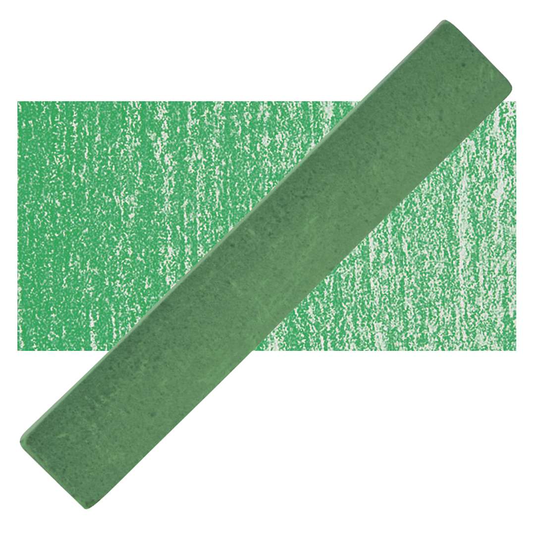 Open in modal - Holbein Artists' Soft Pastel - Emerald Green pastel and swatch