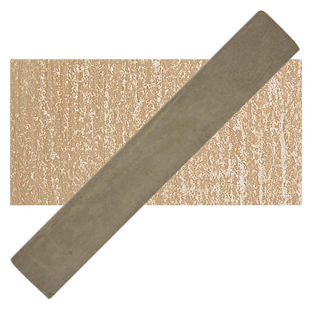 Open in modal - Holbein Artists' Soft Pastel - Grayish Brown 2 pastel and swatch
