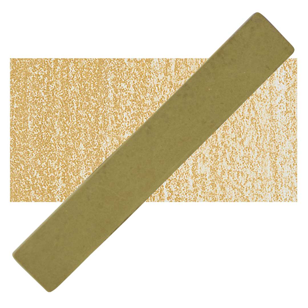 Open in modal - Holbein Artists' Soft Pastel - Olive Brown 2 pastel and swatch