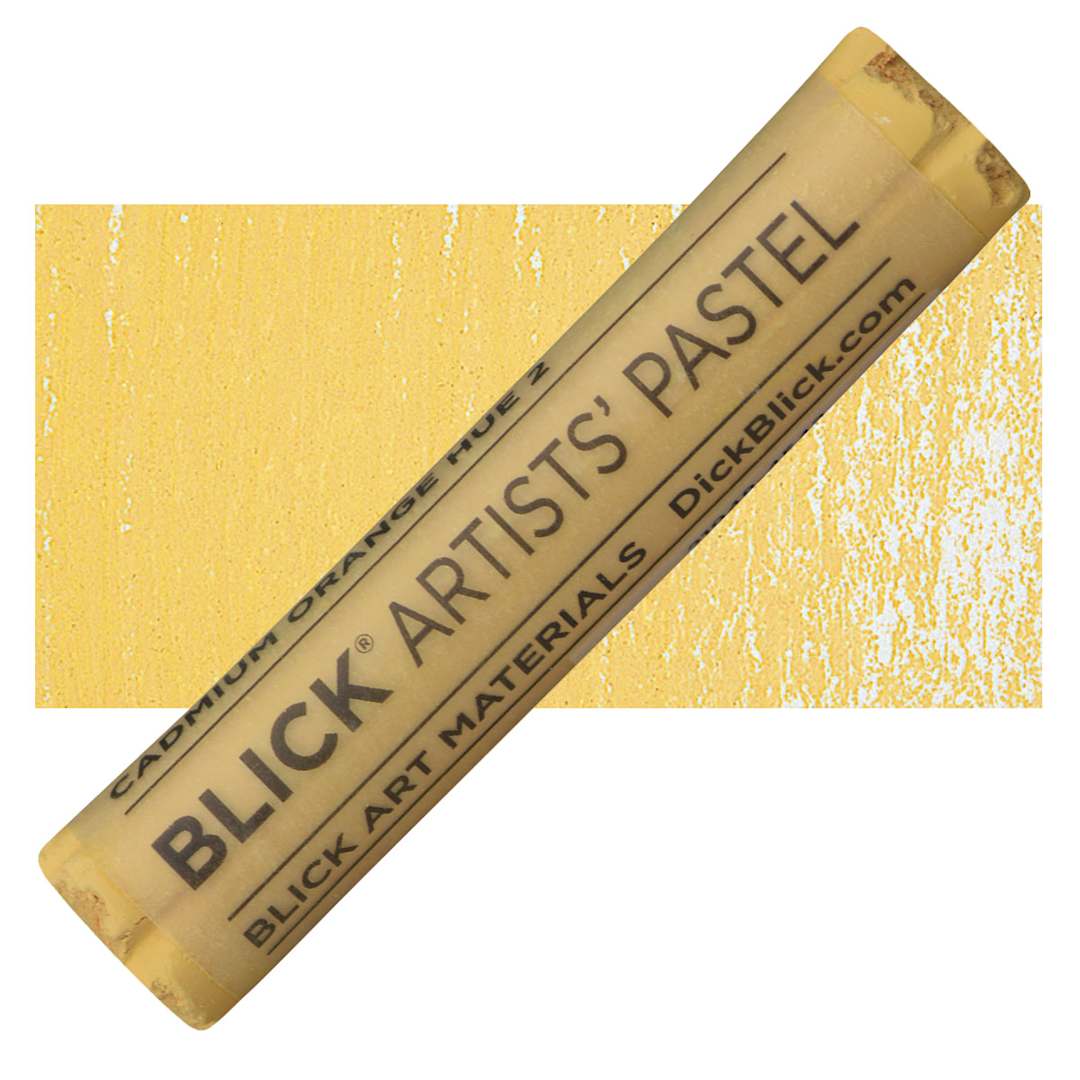 Open in modal - Blick Artists' Soft Pastel - Cadmium Orange Hue 2 pastel and swatch