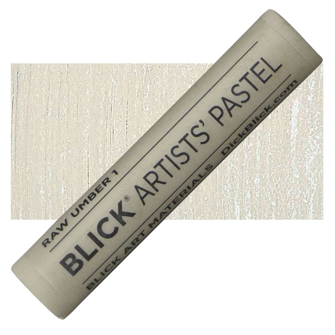 Open in modal - Blick Artists' Soft Pastel - Raw Umber 1 pastel and swatch