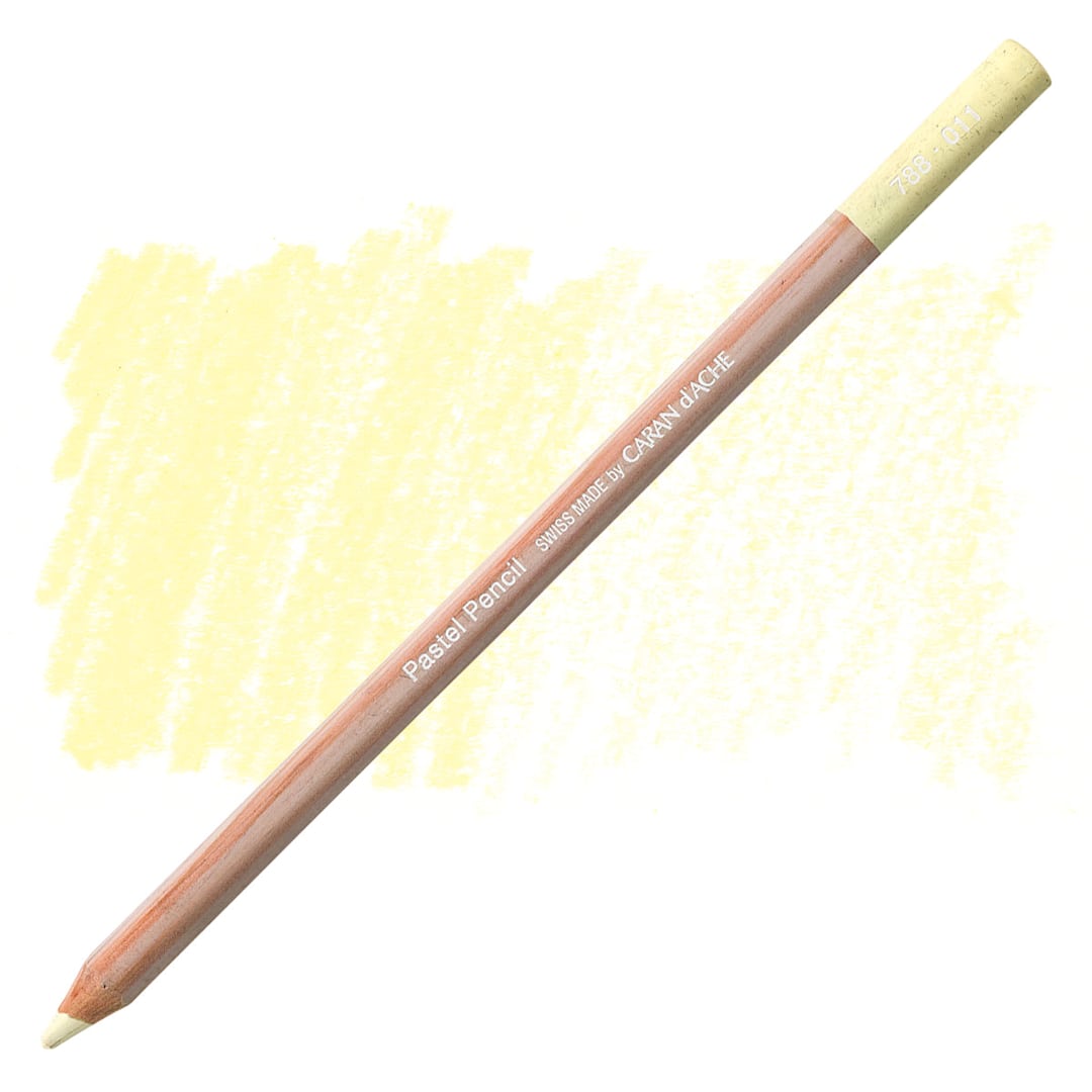 Open in modal - Caran d'Ache Pastel Pencil - Pale Yellow pencil and swatch