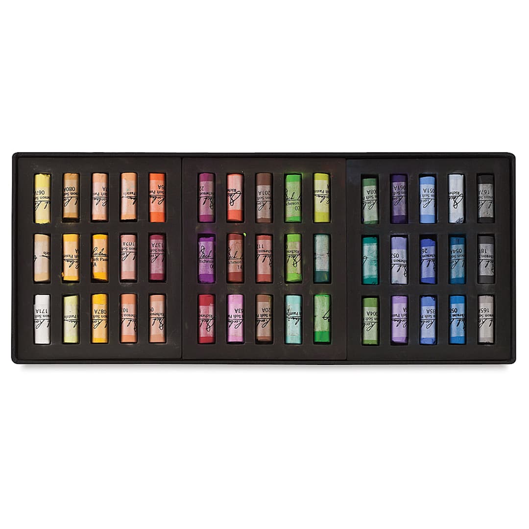 Open in modal - Richeson Half-Size Medium-Soft Pastel Set - Assorted Colors, Set of 45 (contents)