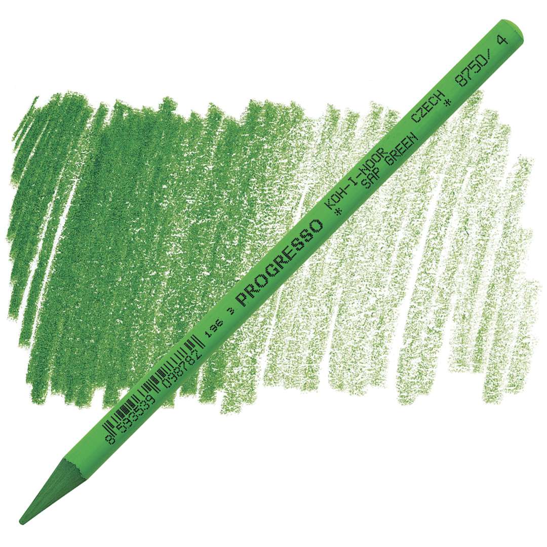 Open in modal - Koh-I-Noor Woodless Colored Pencil - Sap Green pencil and swatch