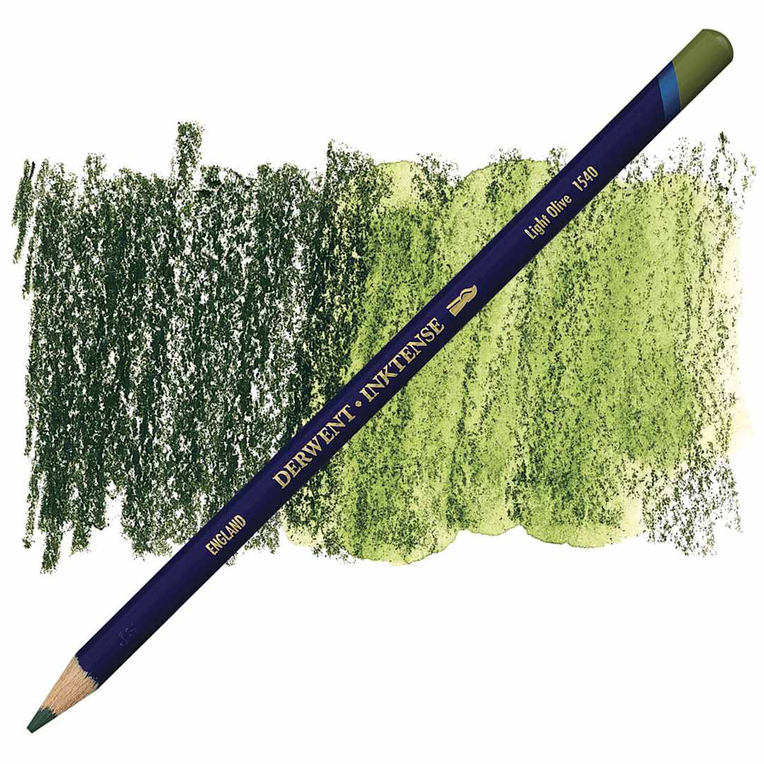 Open in modal - Derwent Inktense Pencil - Light Olive pencil and swatch