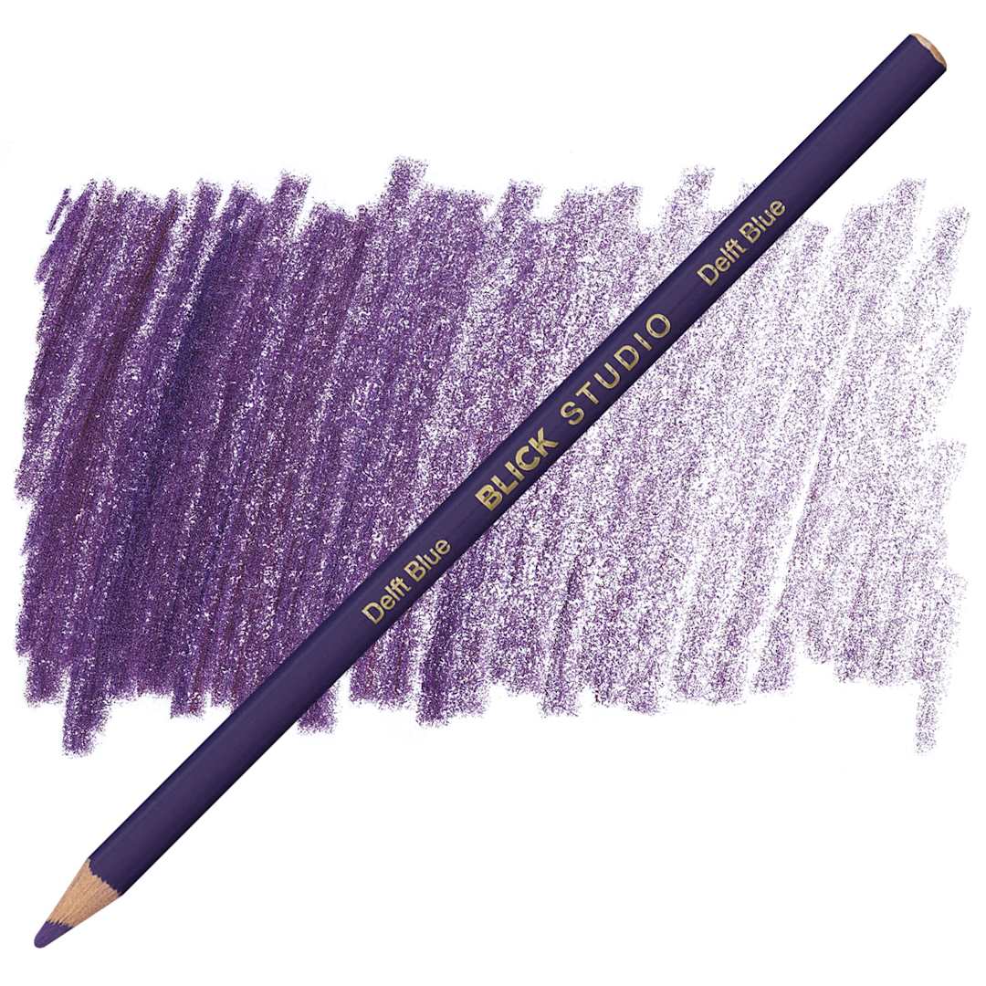 Open in modal - Blick Studio Artists' Colored Pencil - Delft Blue pencil and swatch