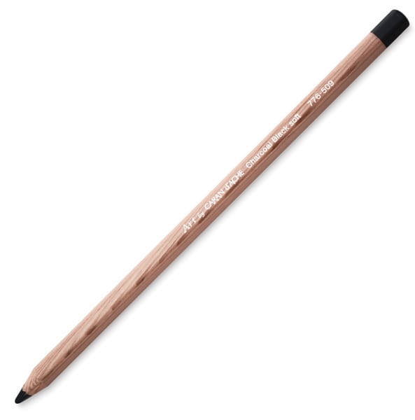 Open in modal - Caran d'Ache Charcoal Pencil - Single pencil shown at angle
