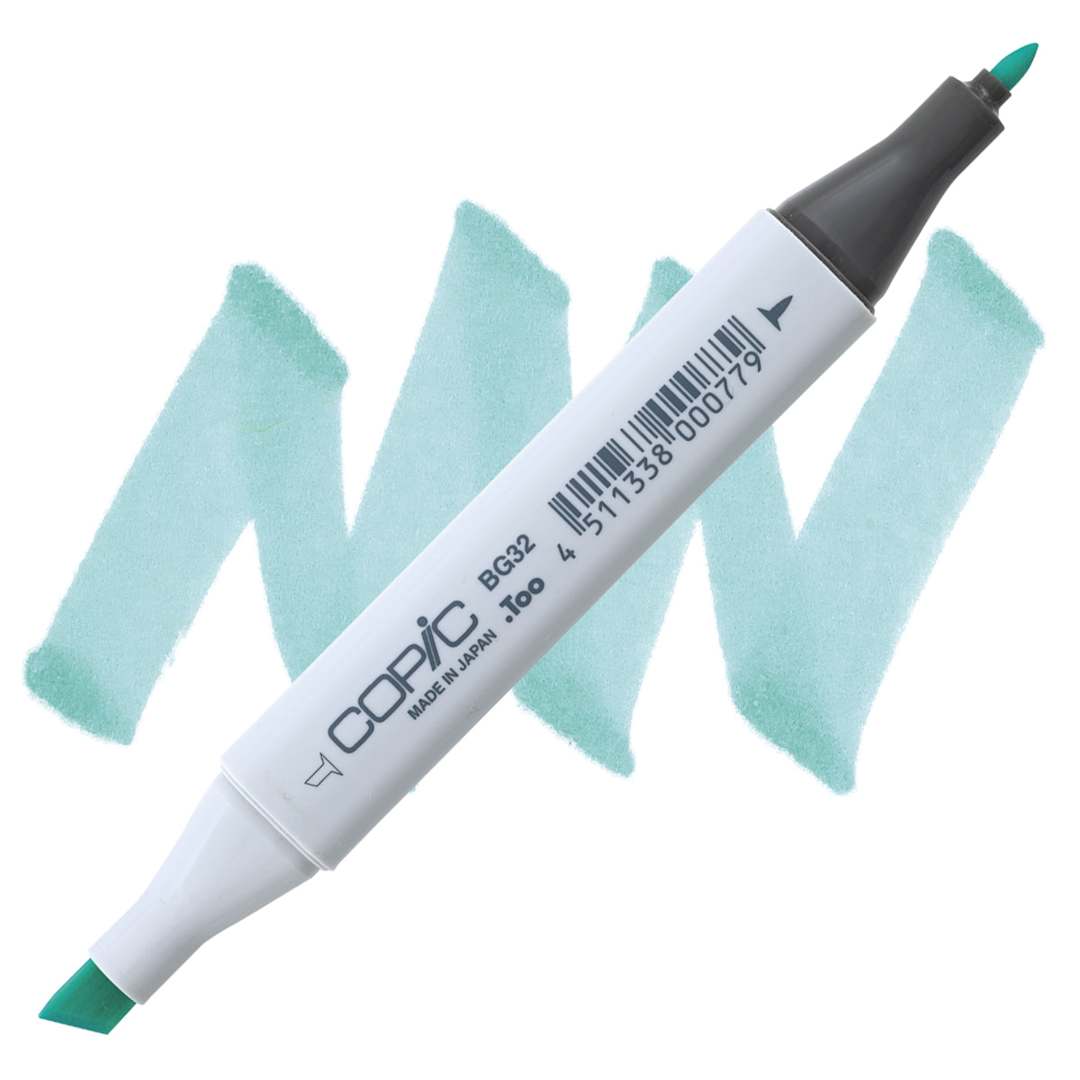 Open in modal - Copic Classic Marker - Aqua Mint BG32 marker and swatch