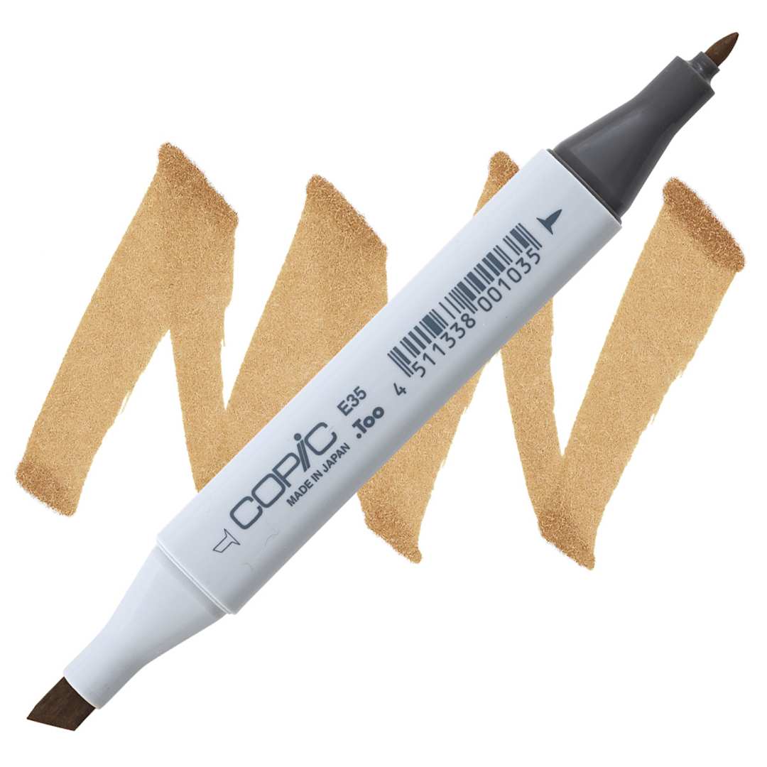 Open in modal - Copic Classic Marker - Chamois E35 marker and swatch