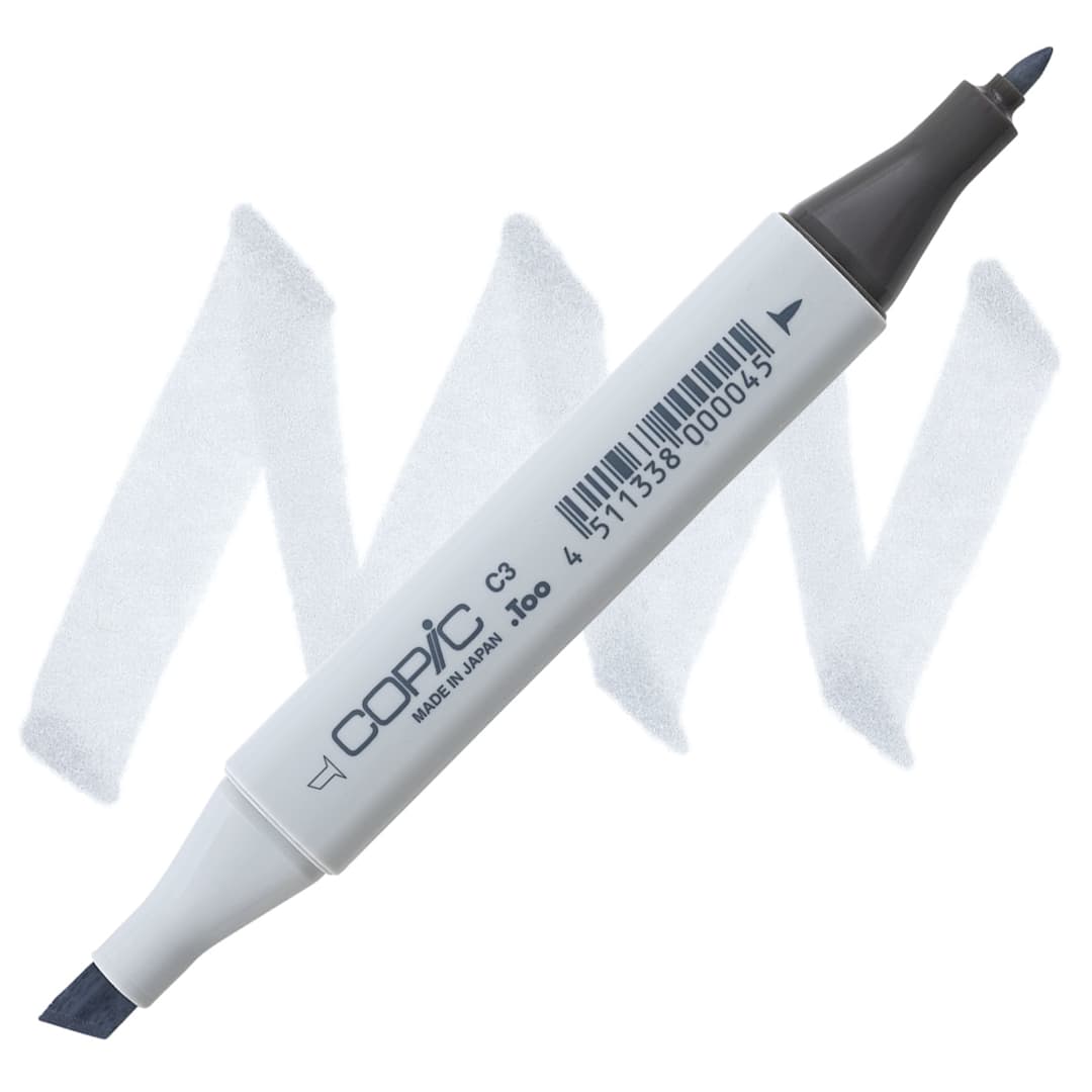 Open in modal - Copic Classic Marker - Cool Gray C-3 marker and swatch