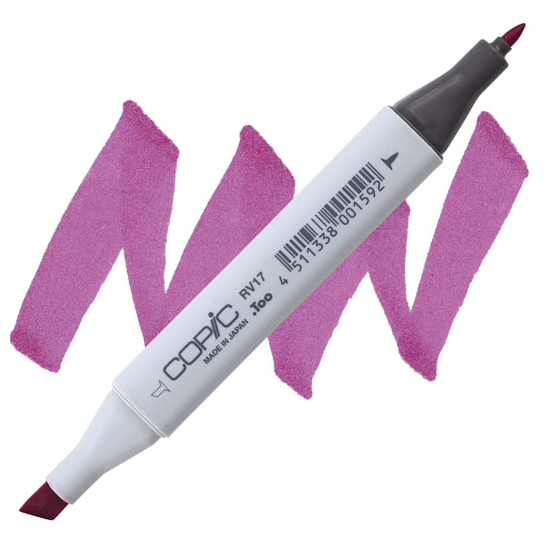 Open in modal - Copic Classic Marker - Deep Magenta RV17 marker and swatch