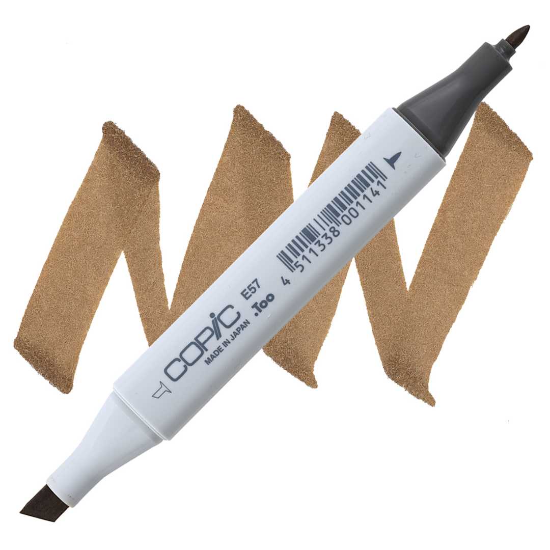 Open in modal - Copic Classic Marker - Light Walnut E57 marker and swatch