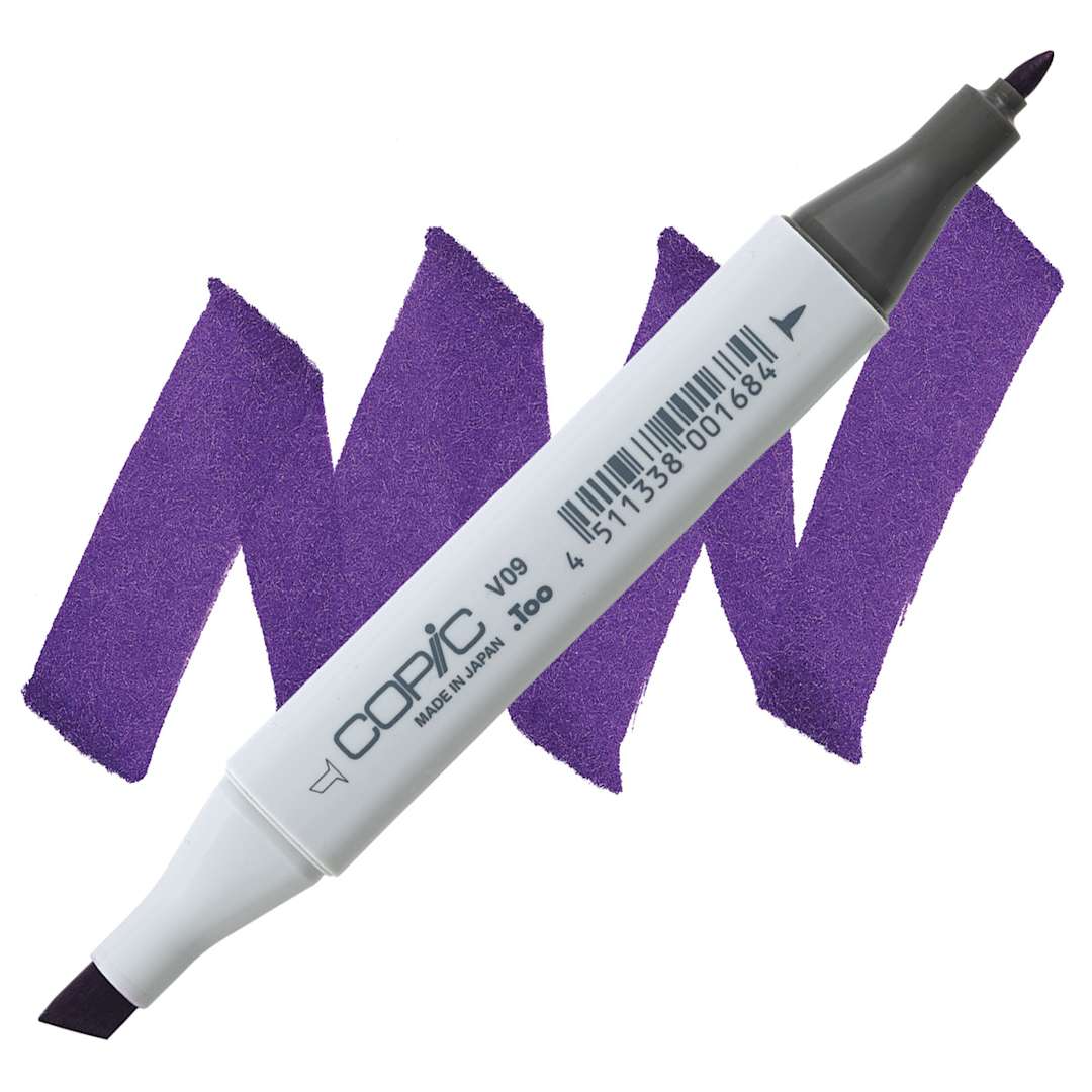 Open in modal - Copic Classic Marker - Violet V09 marker and swatch