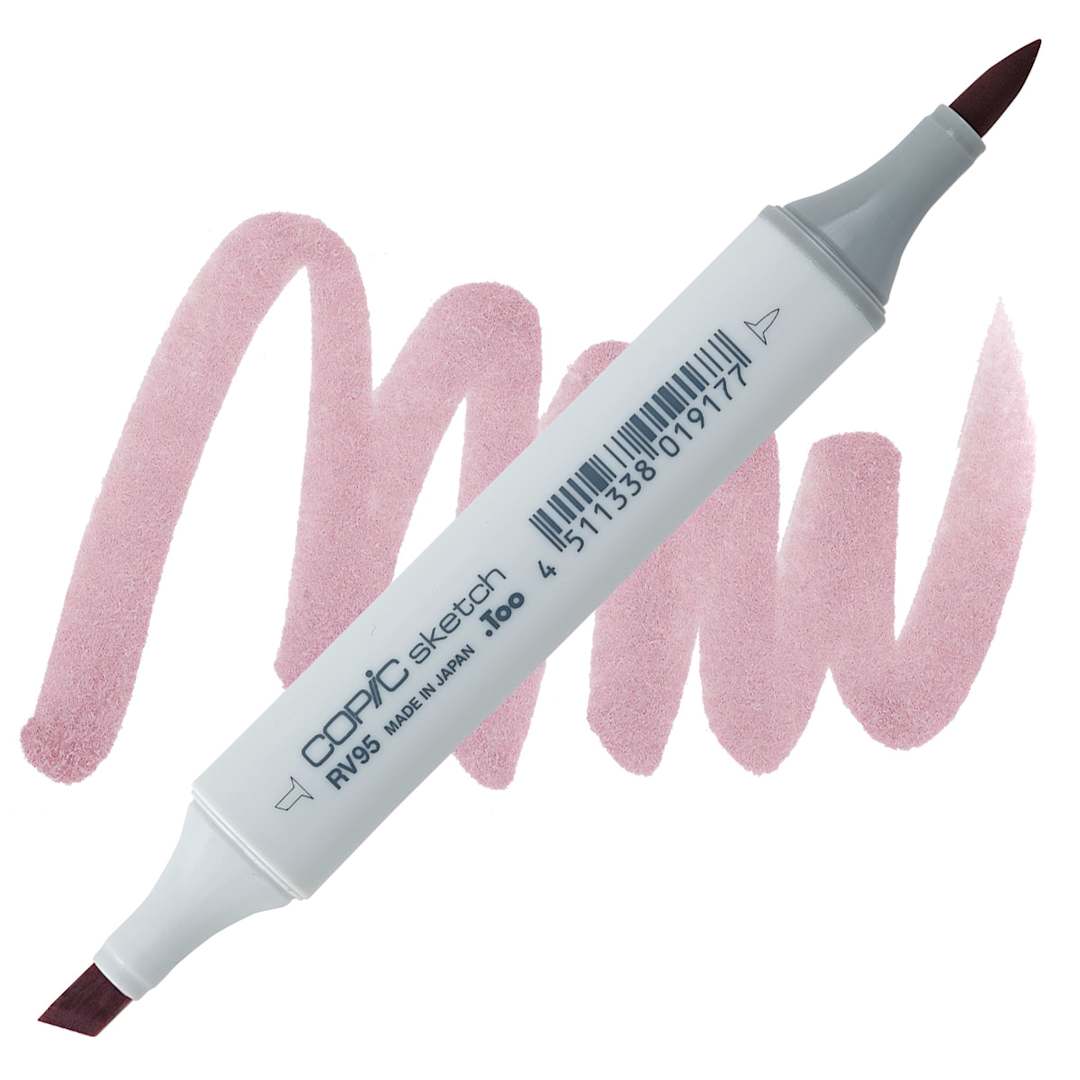 Open in modal - Copic Sketch Marker - Baby Blossoms RV95 marker and swatch