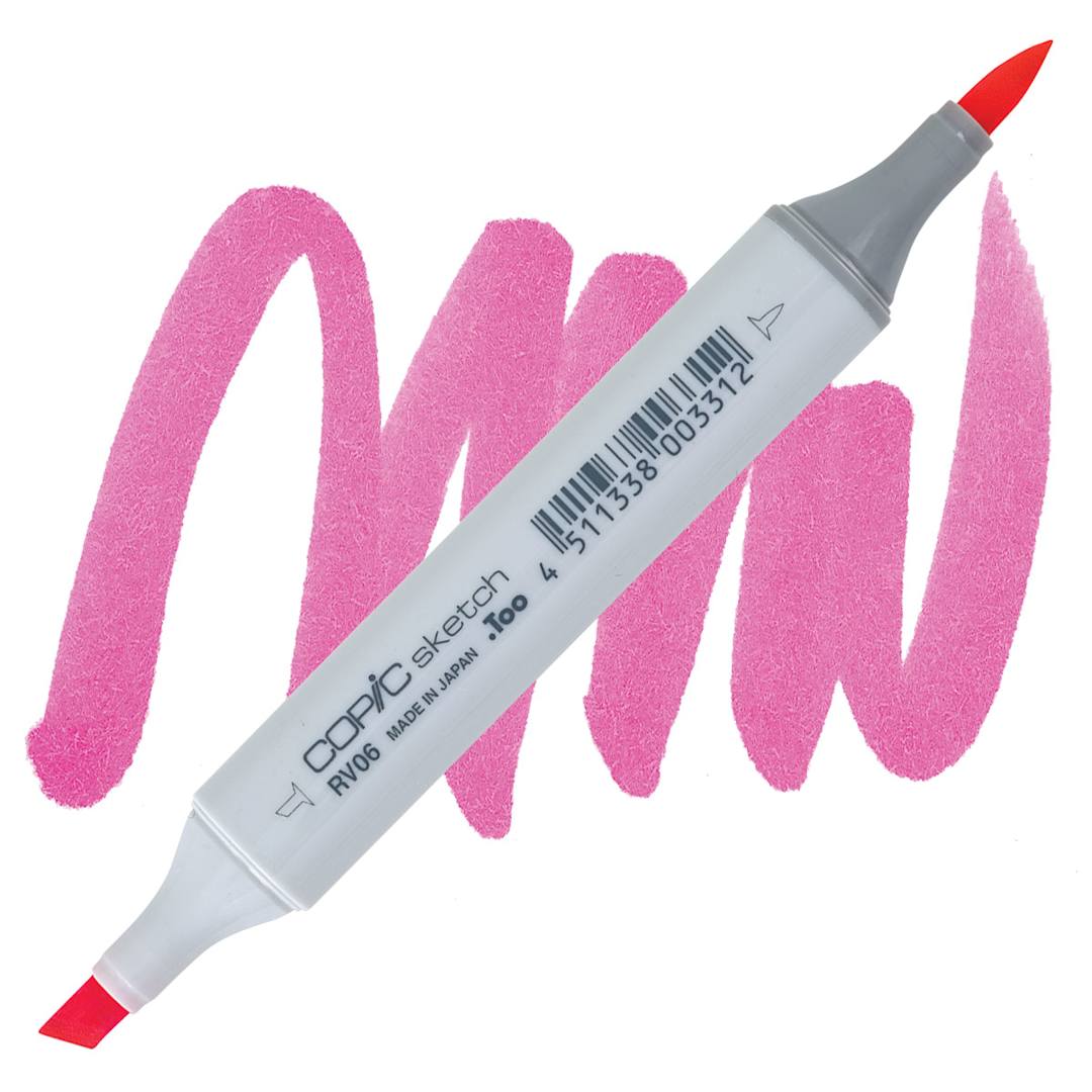 Open in modal - Copic Sketch Marker - Cerise RV06 marker and swatch