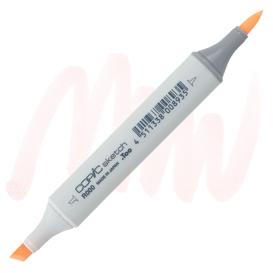 Open in modal - Copic Sketch Marker - Cherry White R000 marker and swatch