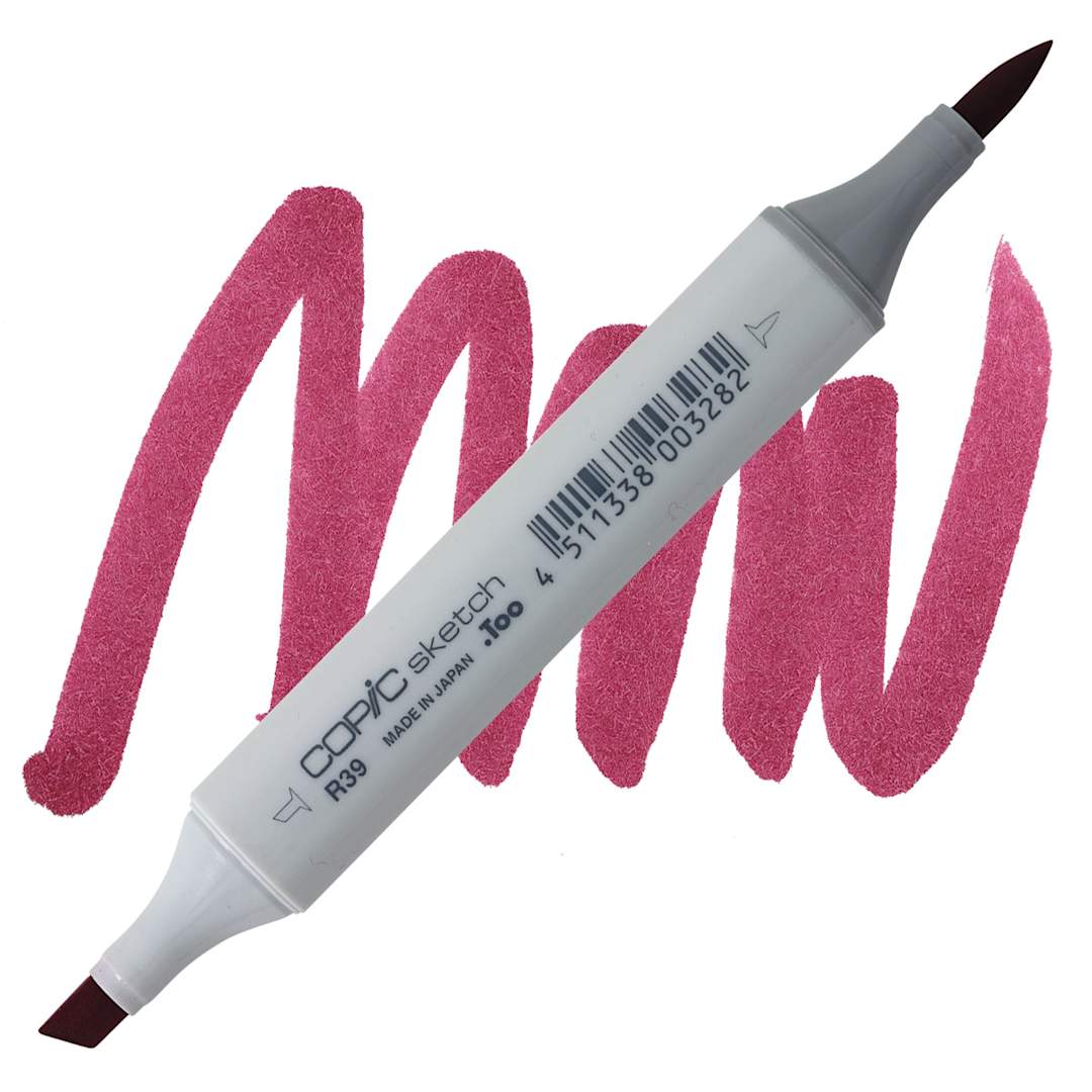 Open in modal - Copic Sketch Marker - Garnet R39 marker and swatch