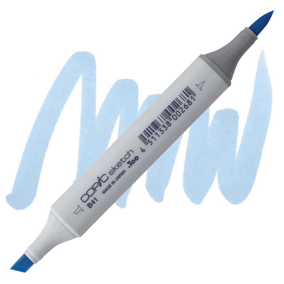 Open in modal - Copic Sketch Marker - Powder Blue B41 marker and swatch