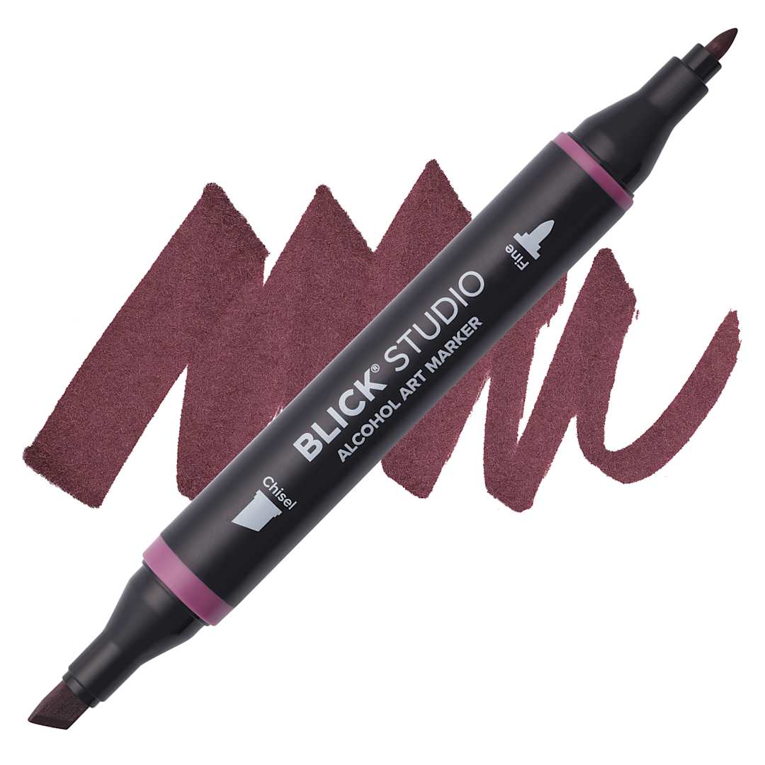 Open in modal - Blick Studio Alcohol Art Marker - 012 Wine, swatch and marker