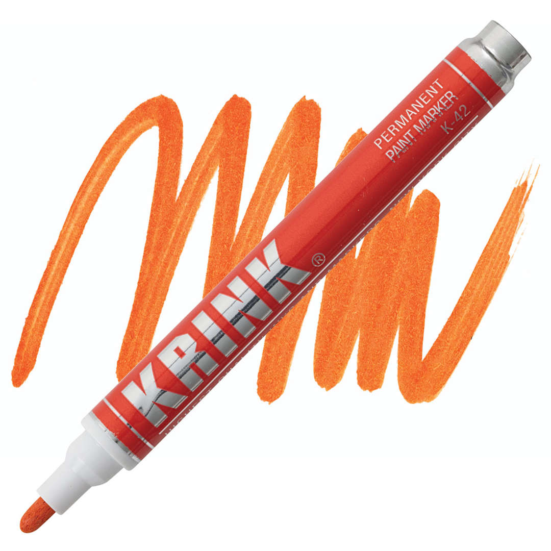 Open in modal - KRINK K-42 Paint Marker - Orange marker and swatch