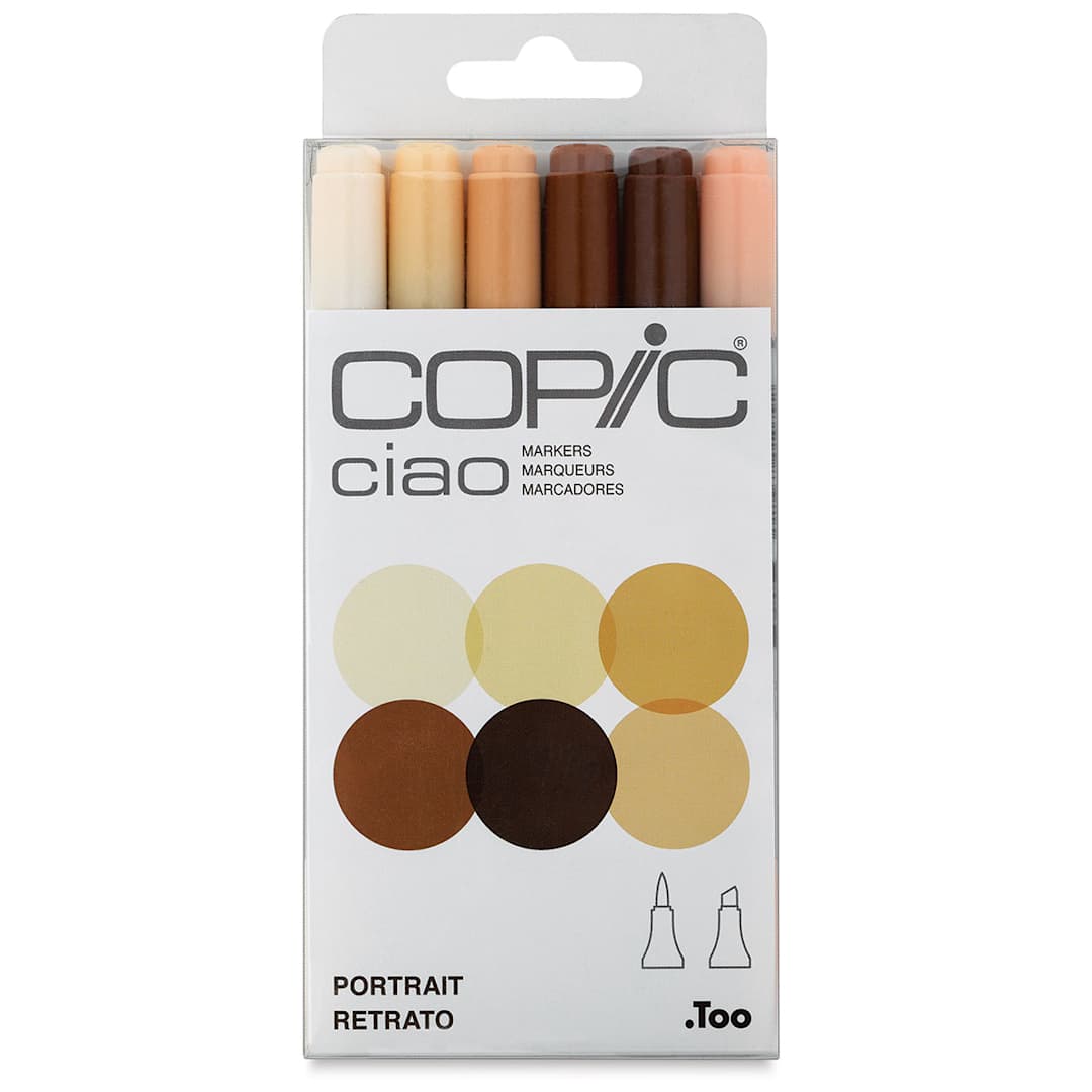 Open in modal - Copic Ciao Double Ended Marker Set - Portrait Colors, Set of 6