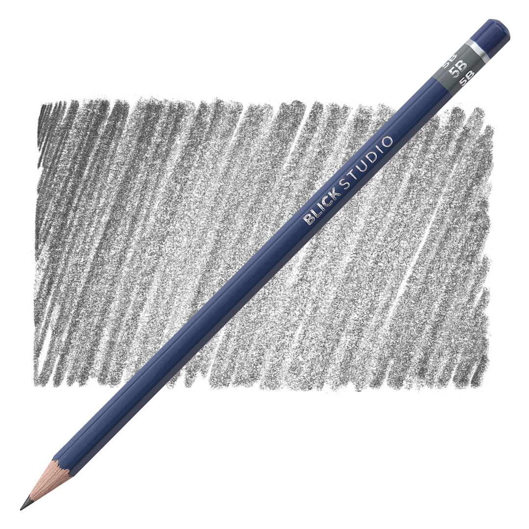 Open in modal - Blick Studio Drawing Pencil - 5B pencil and swatch