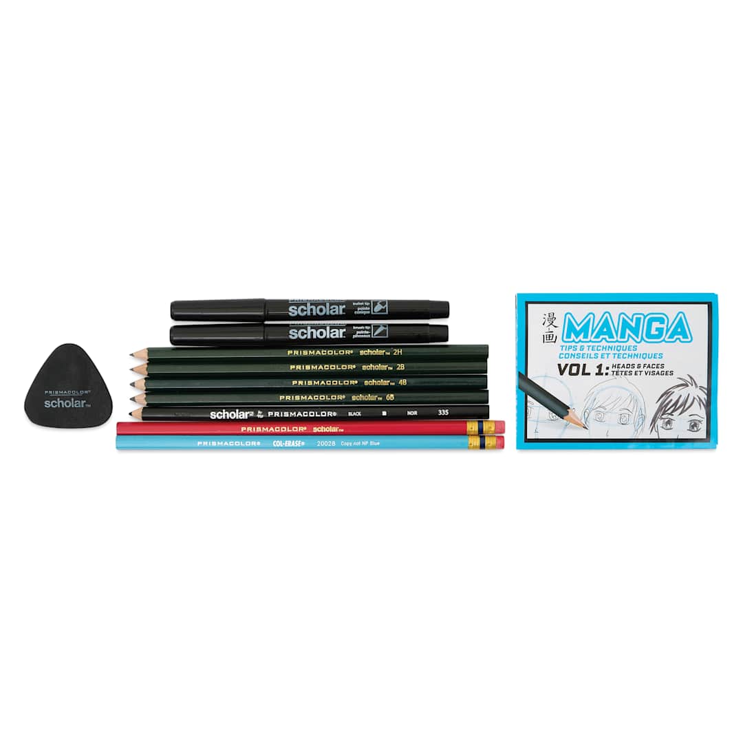 Open in modal - Prismacolor Scholar Manga Drawing Set - contents