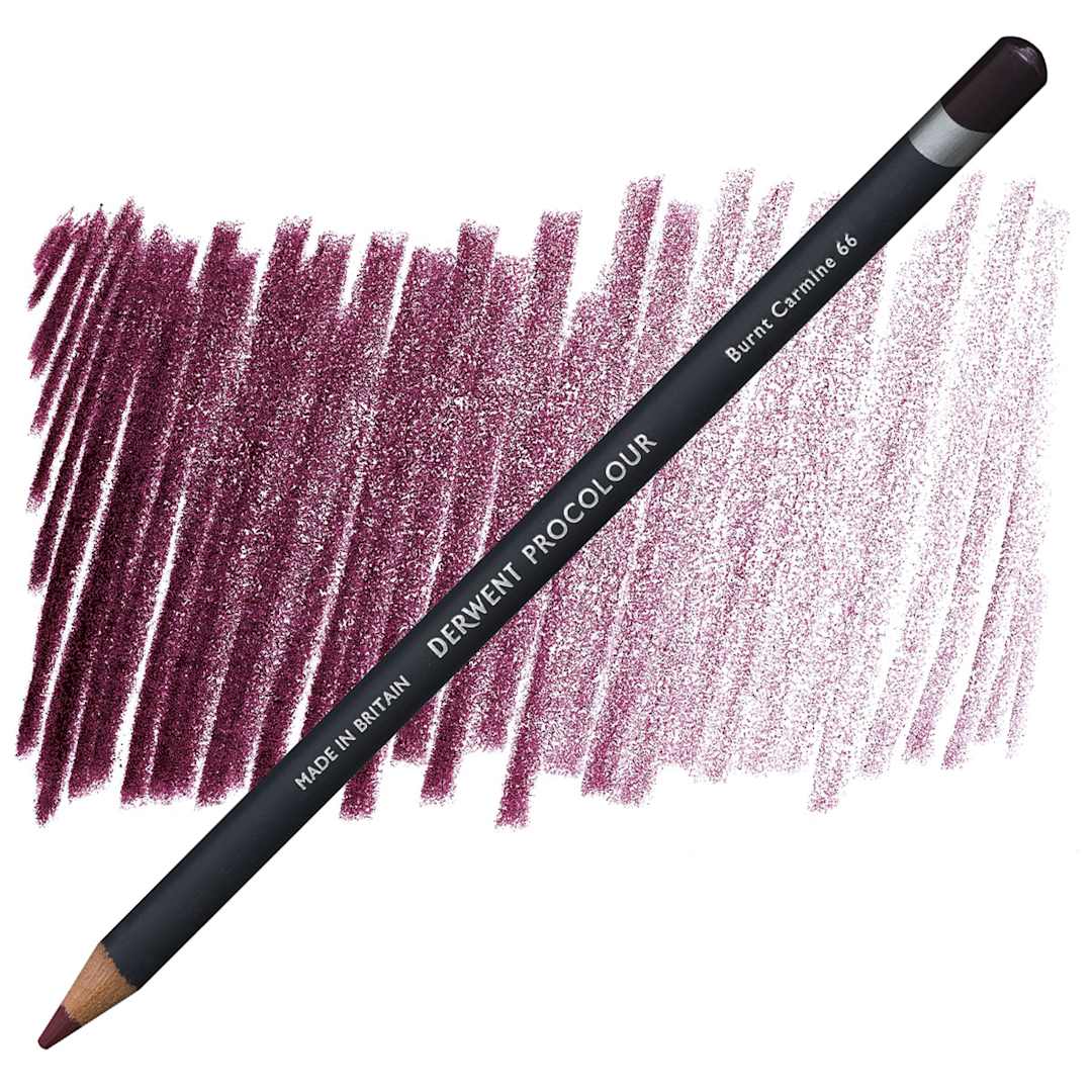 Open in modal - Derwent ProColour Colored Pencil - Burnt Carmine pencil and swatch