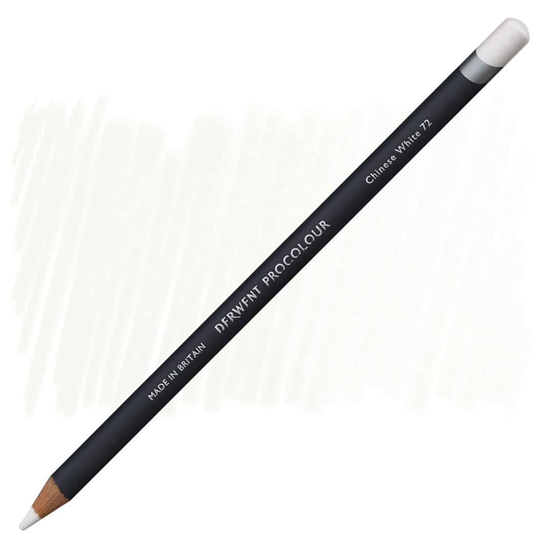 Open in modal - Derwent ProColour Colored Pencil - White pencil and swatch