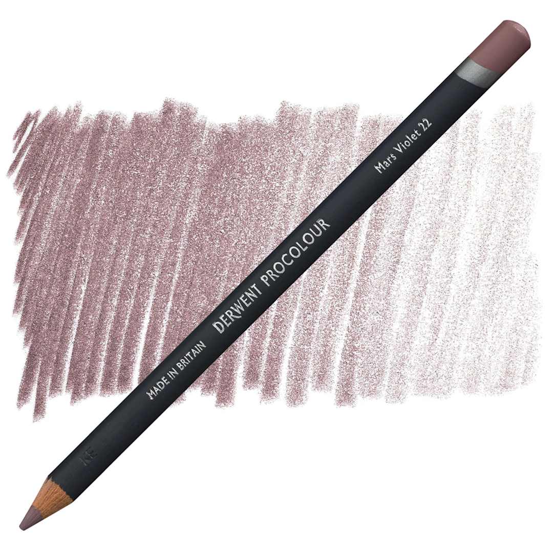 Open in modal - Derwent ProColour Colored Pencil - Mars Violet pencil and swatch
