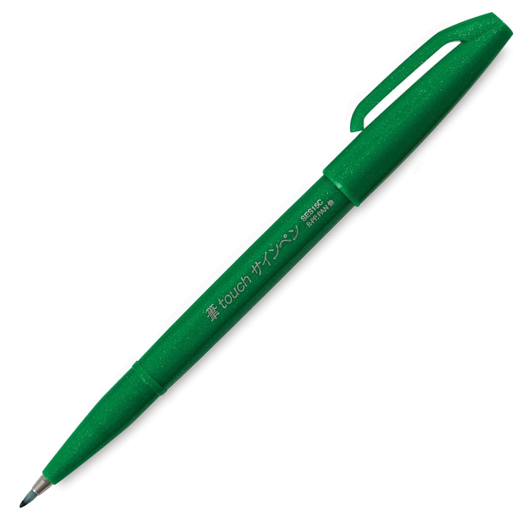 Open in modal - Pentel Arts Brush Tip Sign Pen - Green