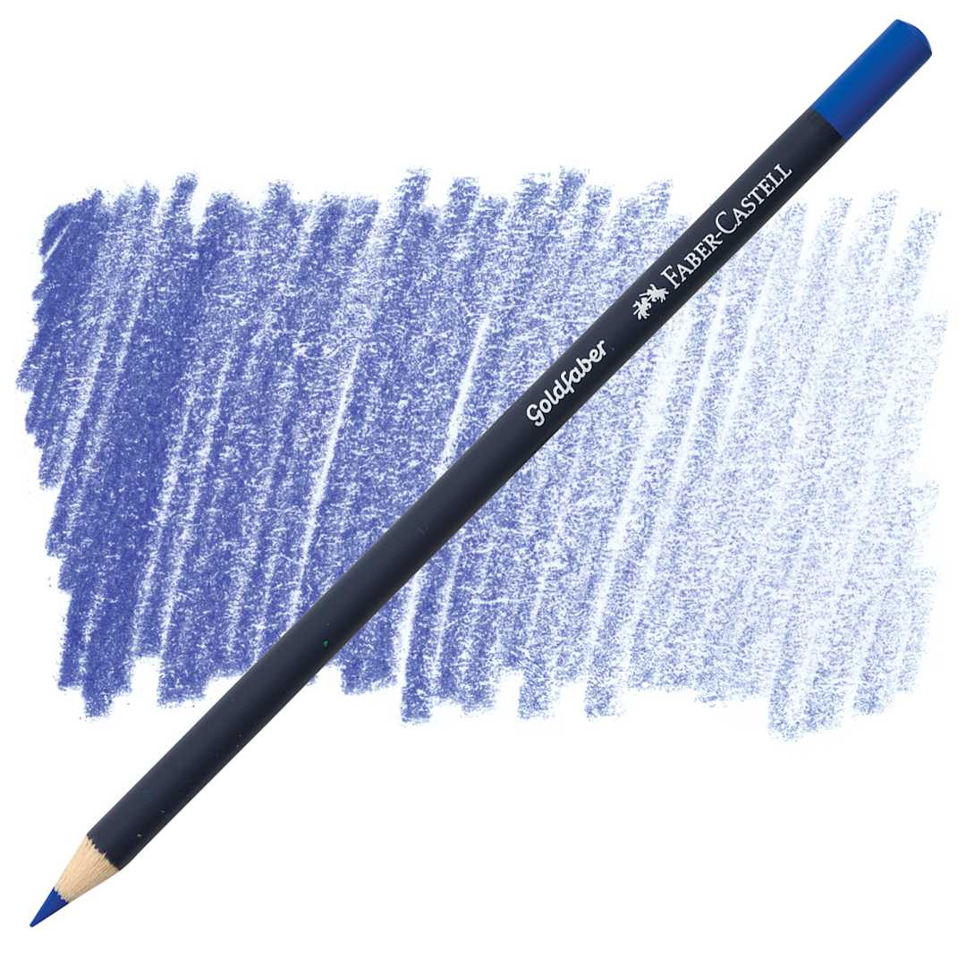 Open in modal - Faber-Castell Goldfaber Color Pencil - Ultramarine 120 pencil and swatch