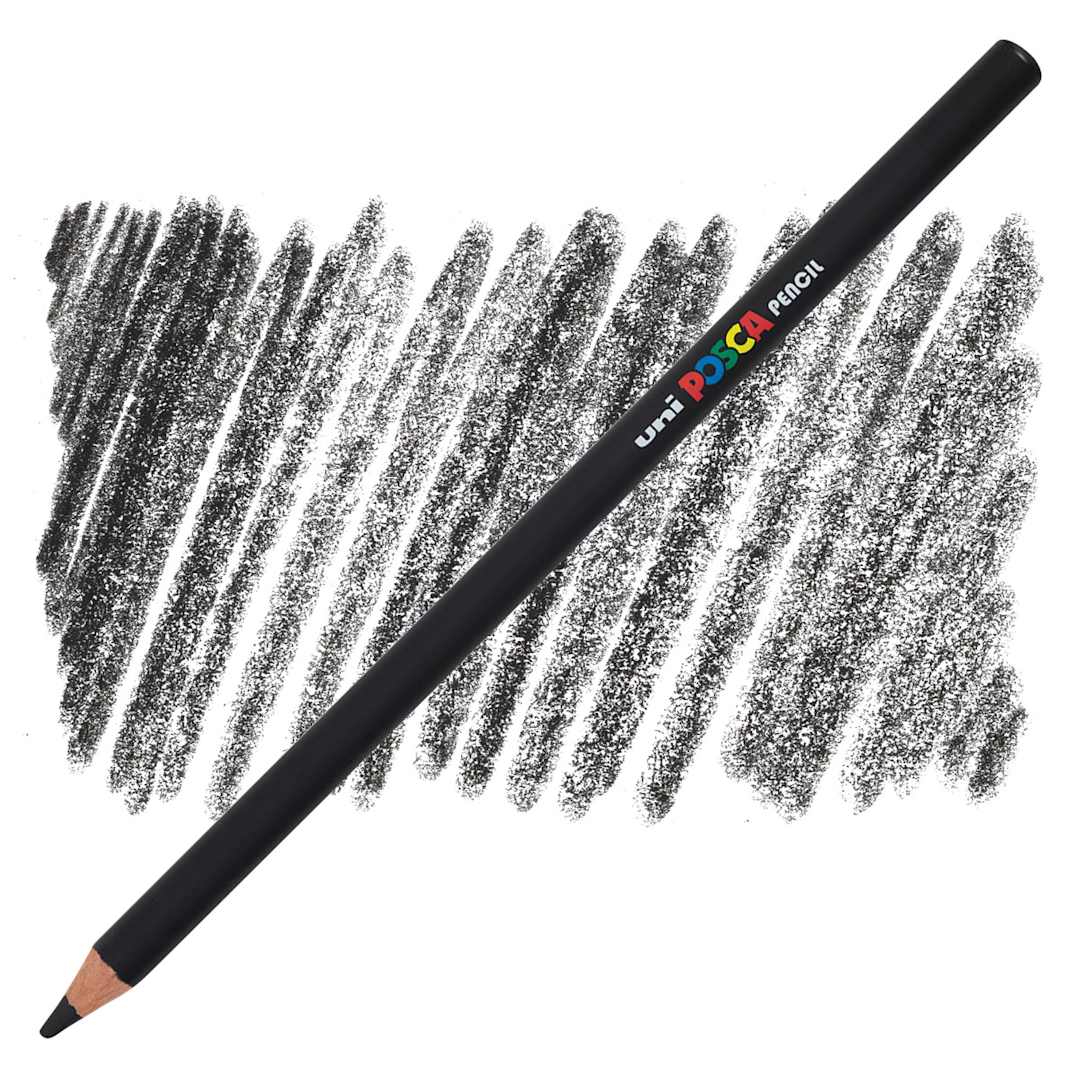 Open in modal - Posca Colored Pencil - Black pencil and swatch