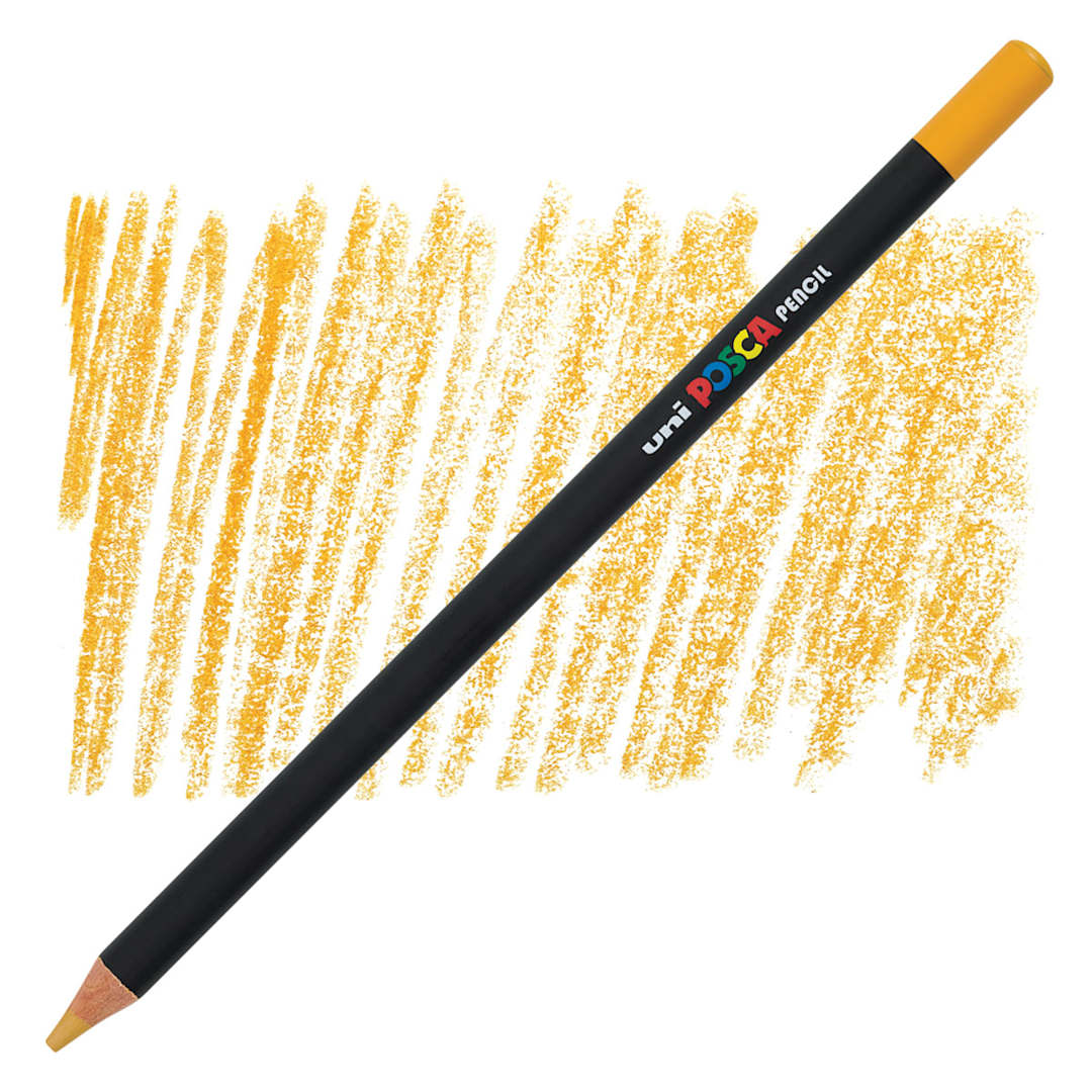 Open in modal - Posca Colored Pencil - Ochre pencil and swatch