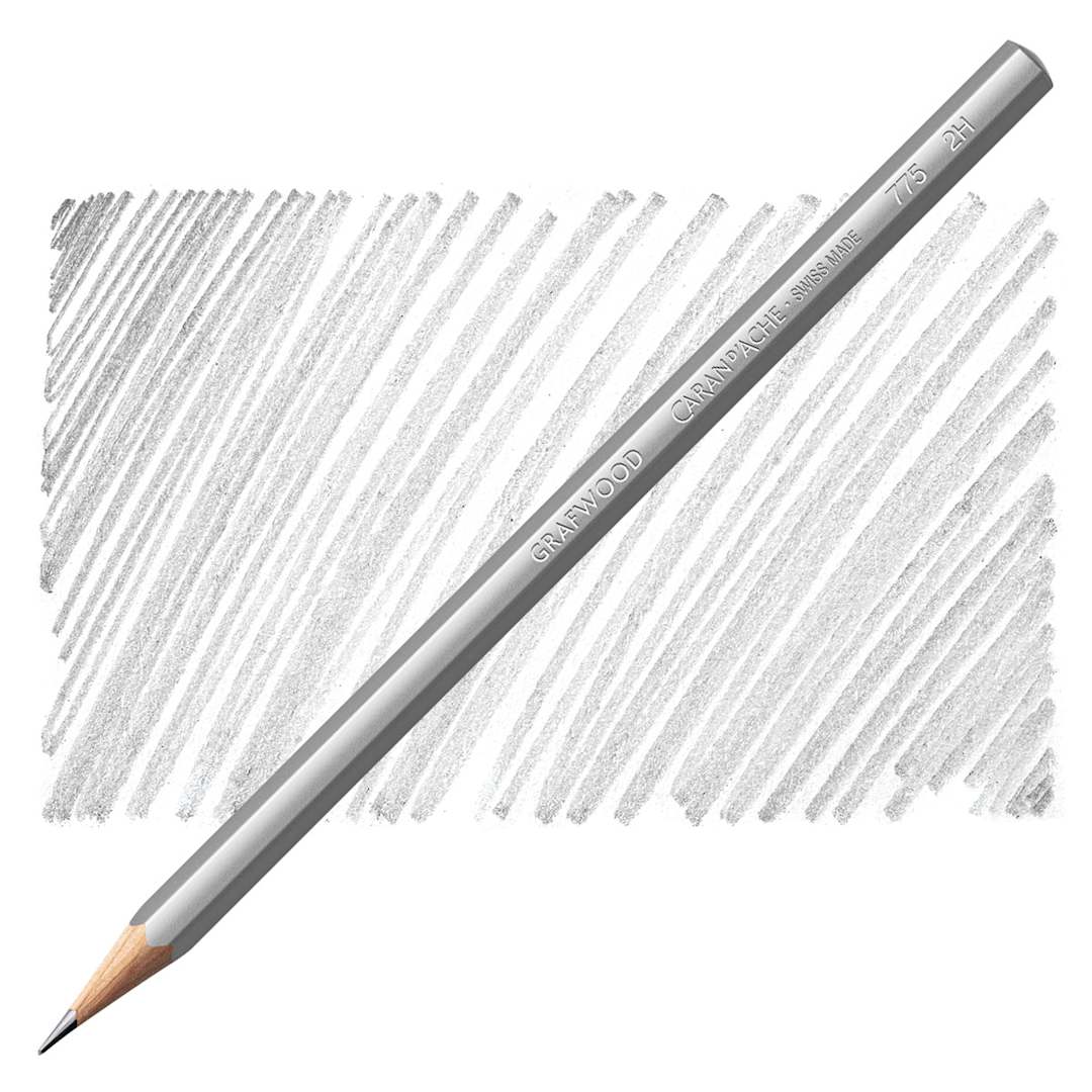 Open in modal - Caran d'Ache Grafwood Pencil - 2H pencil and swatch