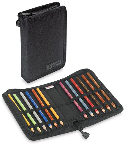 Open in modal - Tran Deluxe Pencil Cases - 2 24 pc cases shown, one closed, one open with pencils (not included)