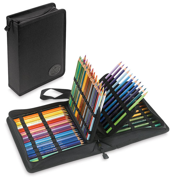 Open in modal - Tran Deluxe Pencil Cases - 2 120 pc cases shown, one closed, one open with pencils (not included)