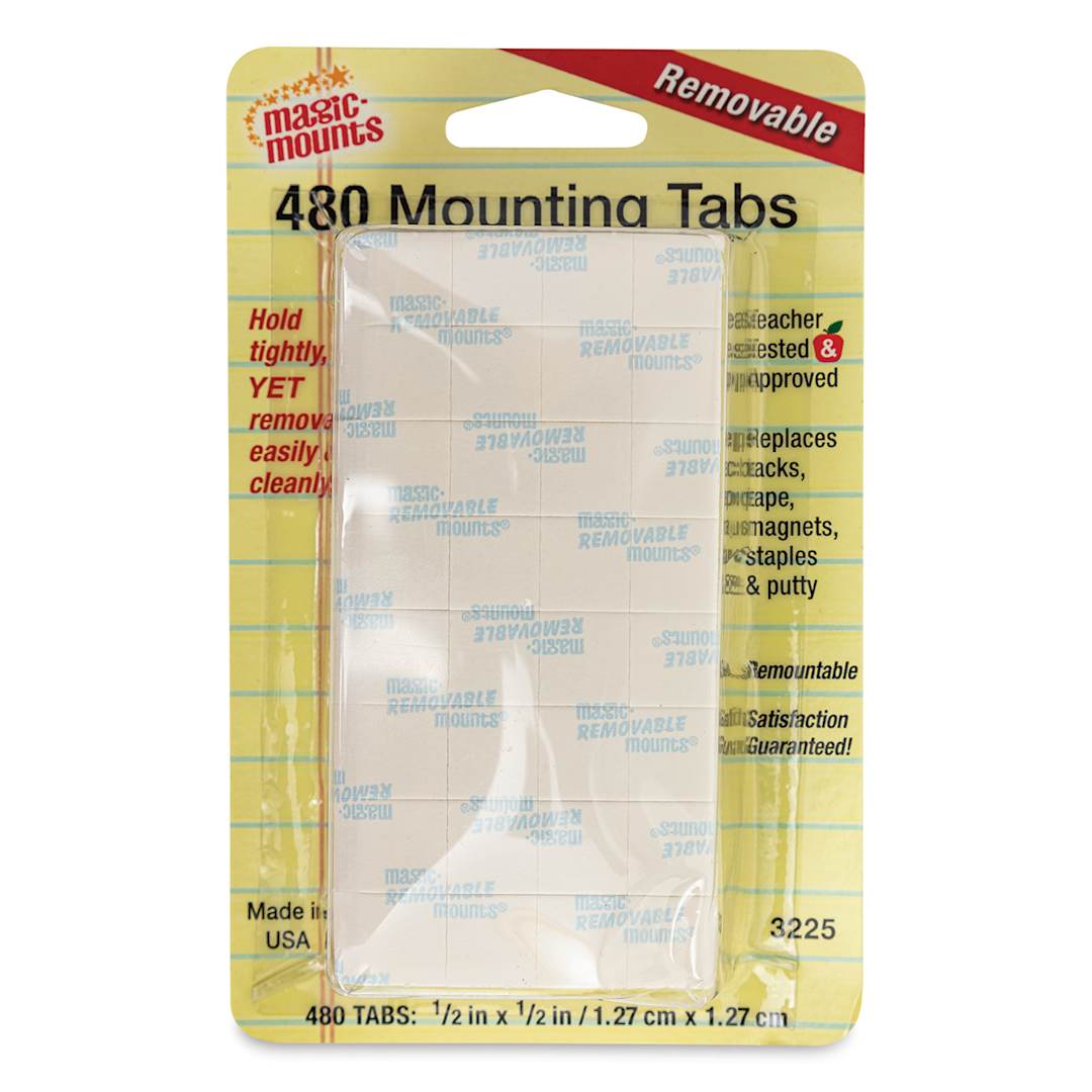 Open in modal - Removable Mounting Tabs - 1/2" x 1/2", Pkg of 480