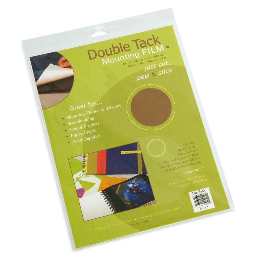 Open in modal - Grafix Double Tack Mounting Film - 9" x 12", Sheets, Pkg of 3
