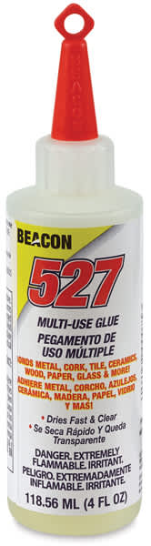 Open in modal - Beacon 527 Adhesive - Front view of 4 oz bottle